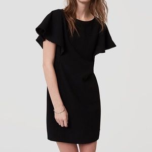 NWT Loft black bell sleeve dress
